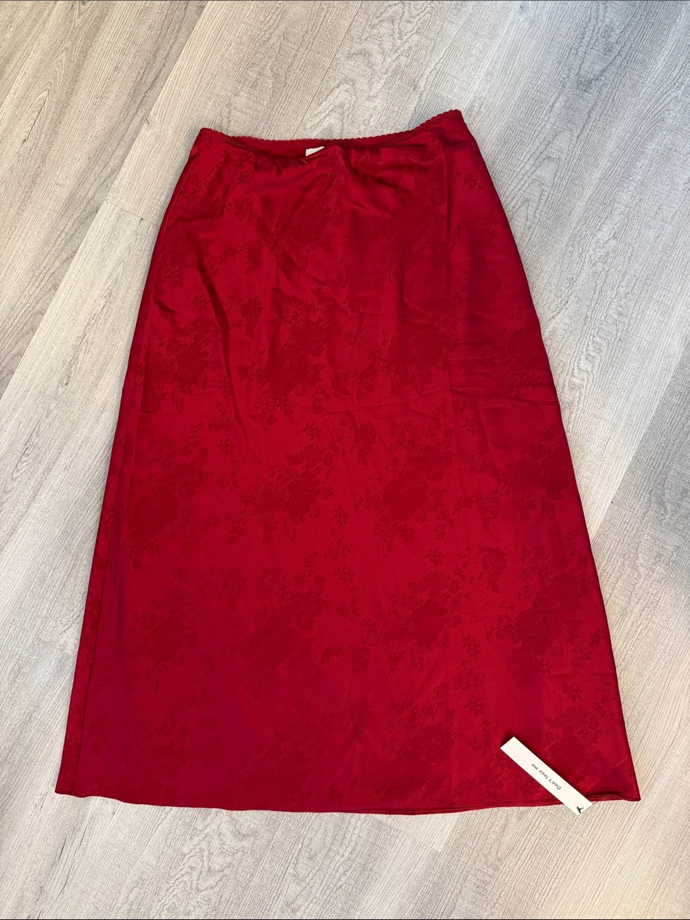 Never worn Reformation Red Floral Jacquard Midi Skirt
